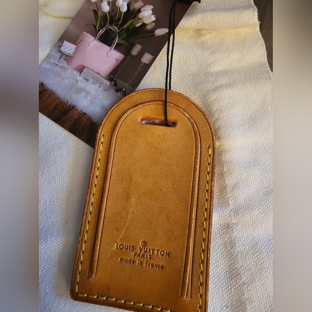 Louis Vuitton Tan Vachetta Leather Luggage Tag